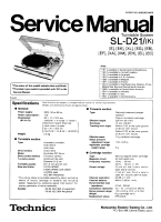 Technics - SLD-21 - Service manual 